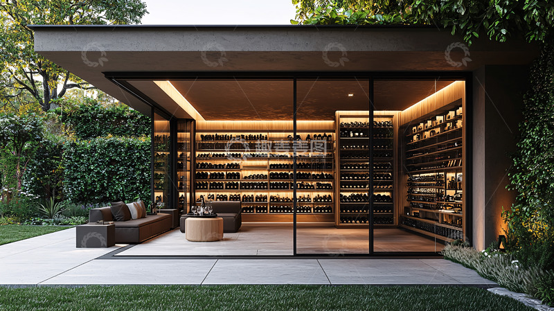 高清大图下载【趣麦麦图】极简现代酒窖建筑