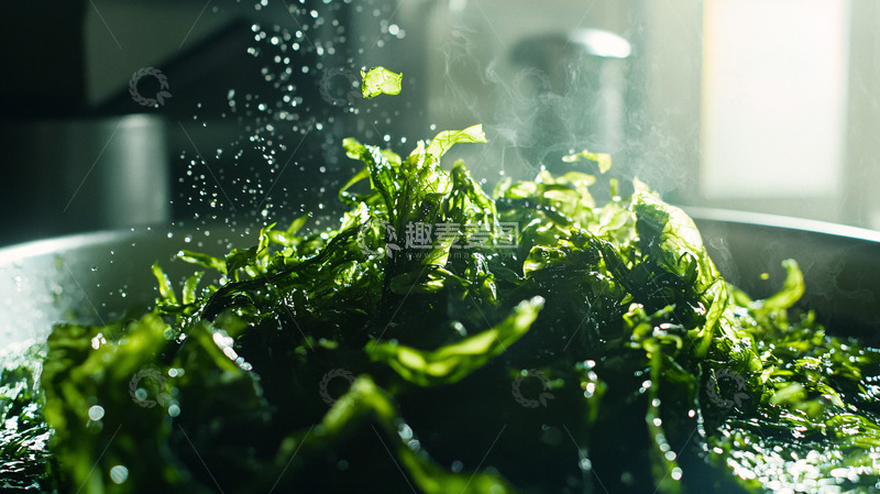 高清大图下载【趣麦麦图】沸腾的绿叶蔬菜