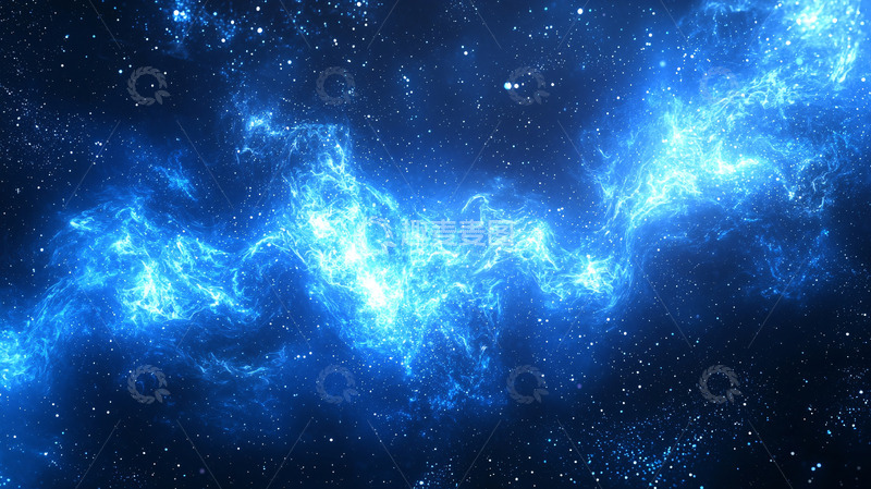 高清大图下载【趣麦麦图】蓝色宇宙星云