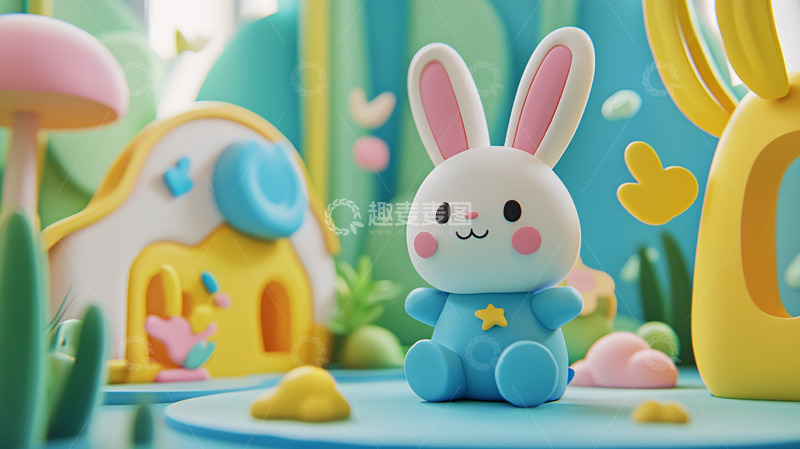 高清大图下载【趣麦麦图】卡通兔子
