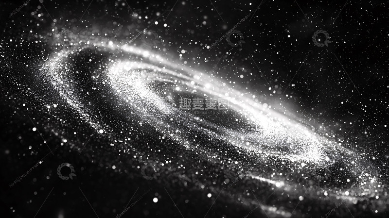 高清大图下载【趣麦麦图】星云漩涡的黑白宇宙