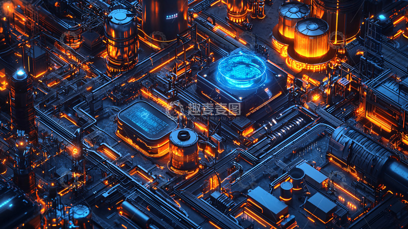 高清大图下载【趣麦麦图】未来科技感电路图
