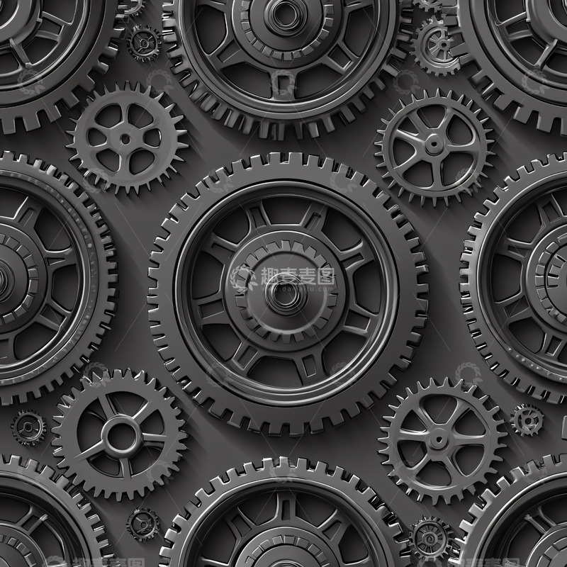 高清大图下载【趣麦麦图】齿轮的复杂机械构造