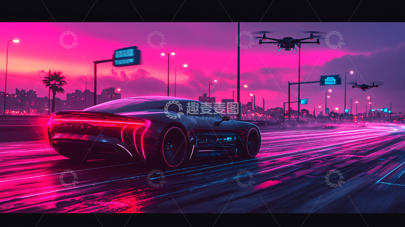 高清大图下载【趣麦麦图】未来都市夜景2