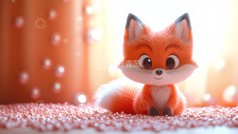 高清大图下载【趣麦麦图】可爱卡通小狐狸
