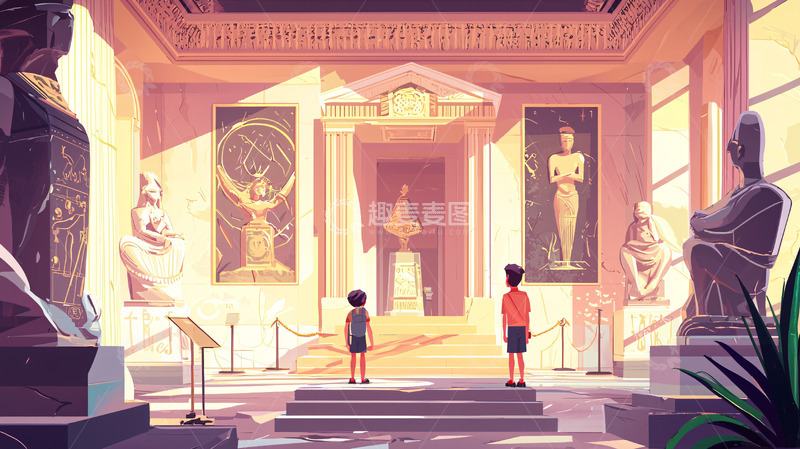 高清大图下载【趣麦麦图】古希腊风格艺术馆
