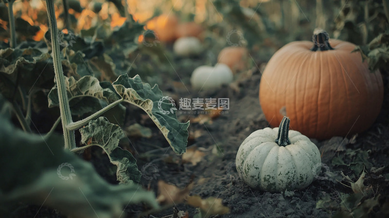 高清大图下载【趣麦麦图】南瓜田园景色