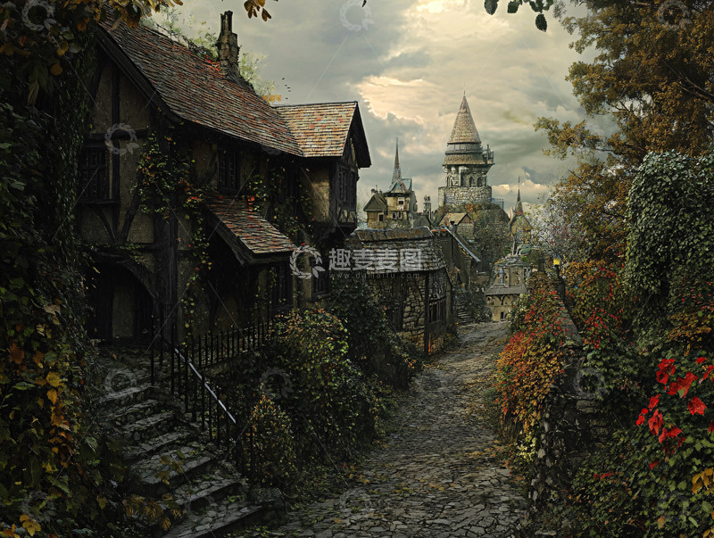 高清大图下载【趣麦麦图】童话般古老小镇