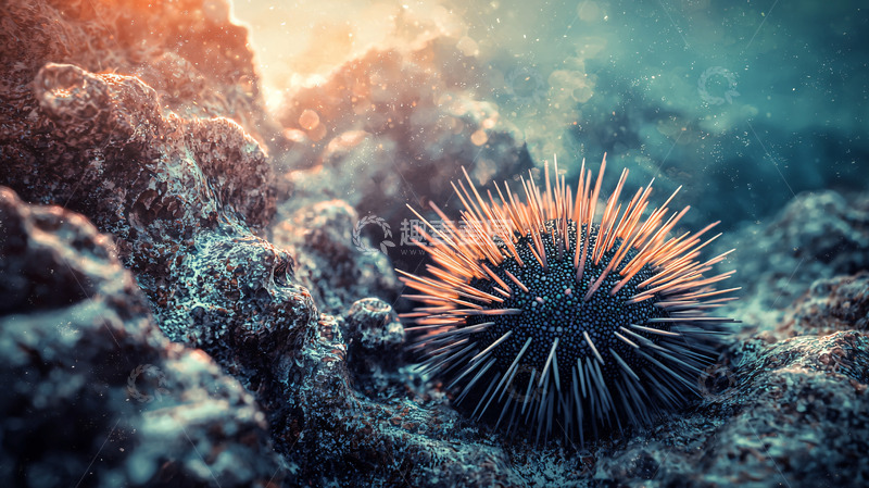 高清大图下载【趣麦麦图】海胆礁石珊瑚背景