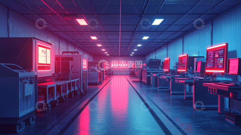 高清大图下载【趣麦麦图】未来感十足的工业车间