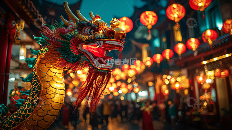 高清大图下载【趣麦麦图】龙灯