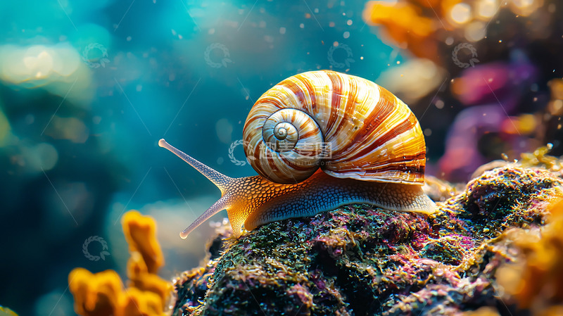 高清大图下载【趣麦麦图】温柔的蜗牛高清图片