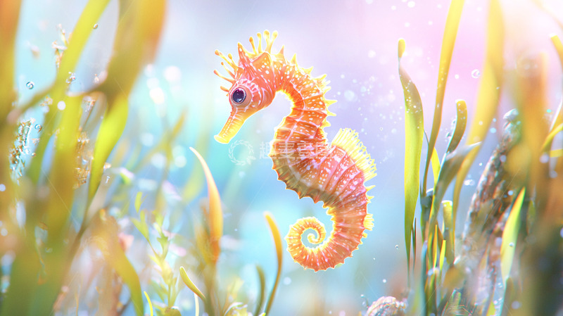 高清大图下载【趣麦麦图】梦幻海马高清图片