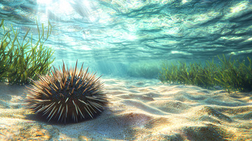 阳光下的海胆
