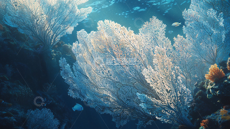 高清大图下载【趣麦麦图】海底白色珊瑚