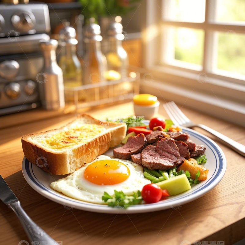 高清大图下载【趣麦麦图】一顿丰盛的早餐
