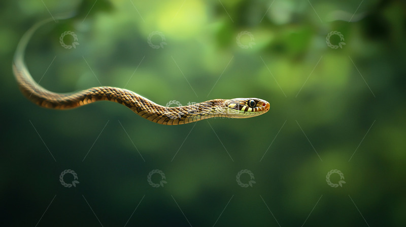 高清大图下载【趣麦麦图】树枝上的小蛇