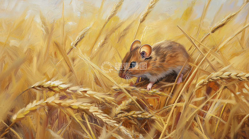 高清大图下载【趣麦麦图】田野里的小老鼠