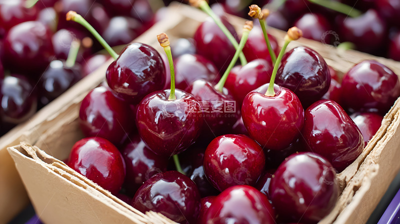 高清大图下载【趣麦麦图】装在盒子里的车厘子图片