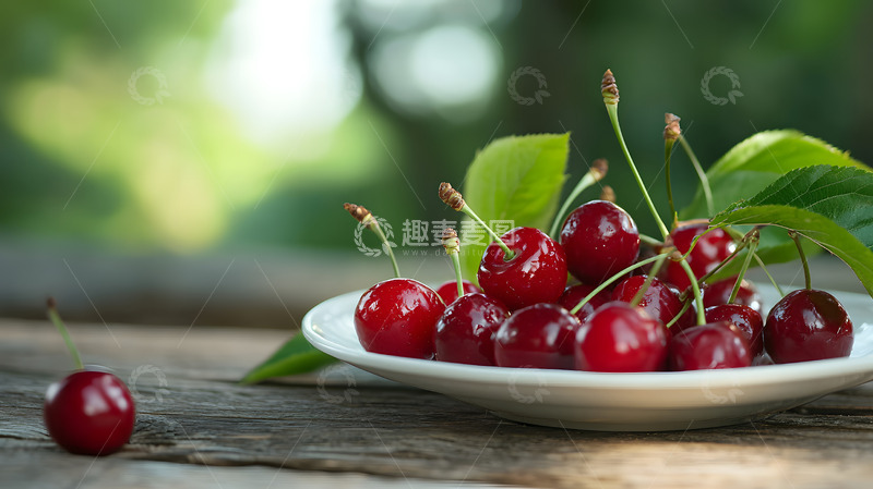 高清大图下载【趣麦麦图】-一盘车厘子图片