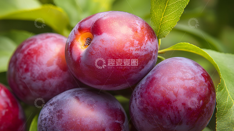 高清大图下载【趣麦麦图】特写西梅挂枝头图片