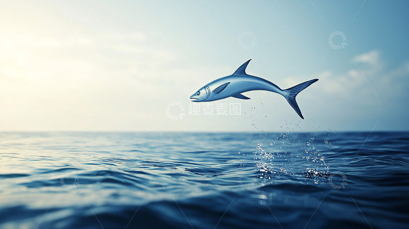 高清大图下载【趣麦麦图】跃出水面的鱼