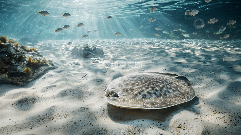 高清大图下载【趣麦麦图】阳光透过海水