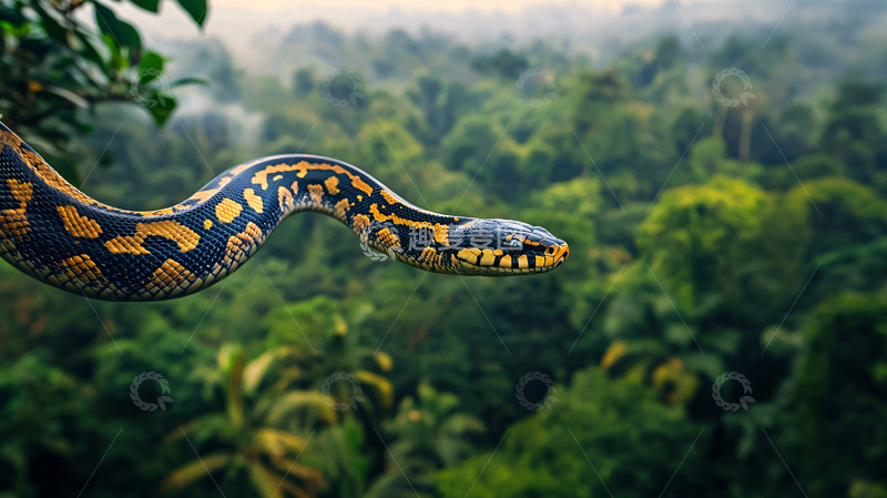 高清大图下载【趣麦麦图】树上蟒蛇高清图片