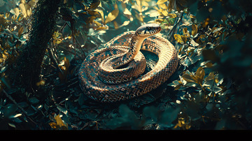 树林里的蛇高清图片