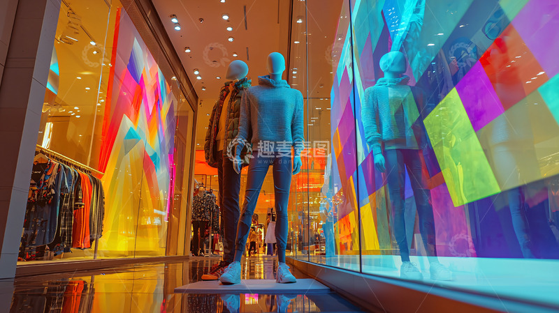 高清大图下载【趣麦麦图】高端商场服装陈列