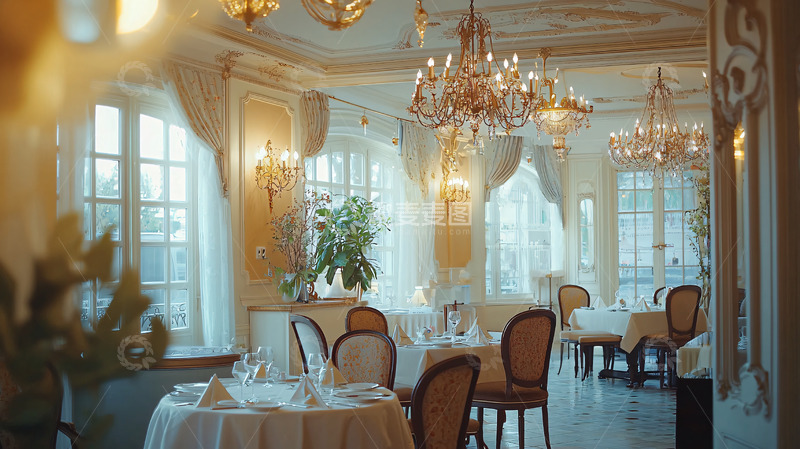 高清大图下载【趣麦麦图】奢华餐厅室内环境