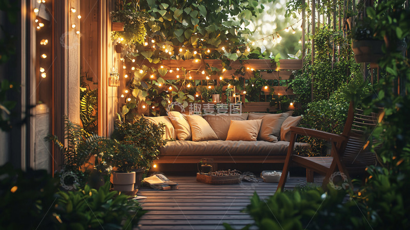 高清大图下载【趣麦麦图】庭院灯光装饰