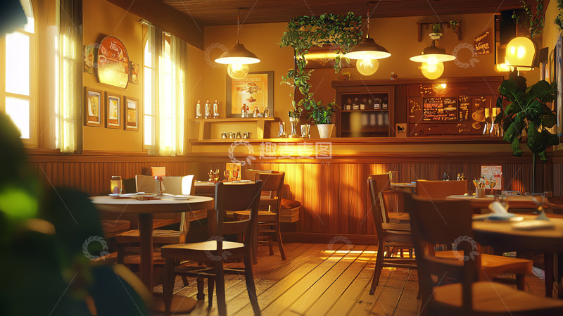 高清大图下载【趣麦麦图】温暖怀旧风格小酒馆