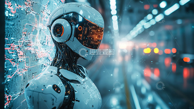 高清大图下载【趣麦麦图】未来科技感机器人侧面