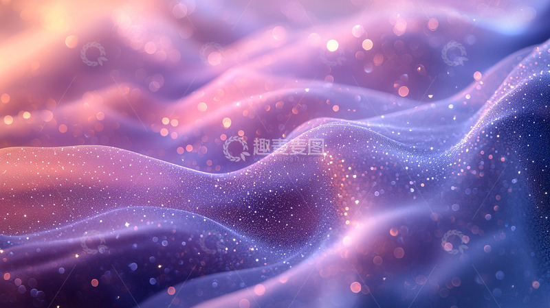 高清大图下载【趣麦麦图】梦幻般紫色粉色波浪光效
