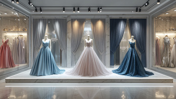 婚纱店橱窗展示