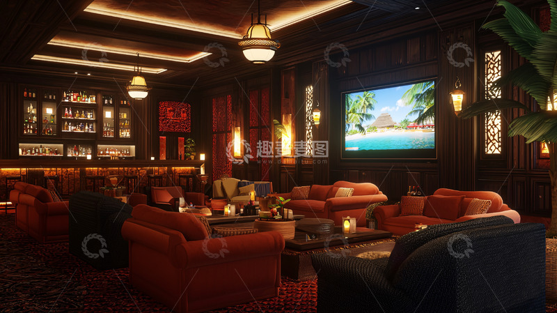 高清大图下载【趣麦麦图】奢华私家影院