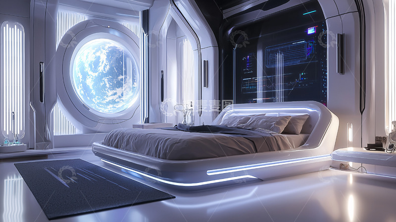 高清大图下载【趣麦麦图】未来主义卧室