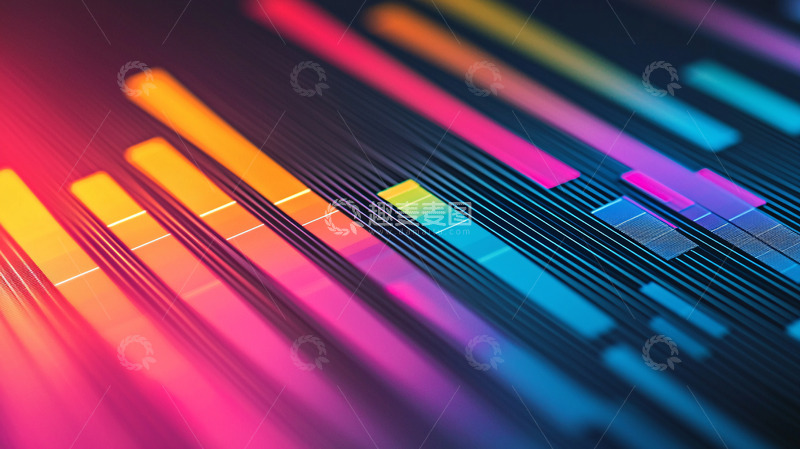 高清大图下载【趣麦麦图】彩色条形图数据