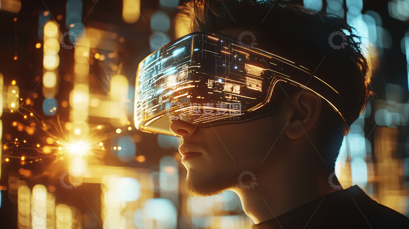 高清大图下载【趣麦麦图】未来科技感虚拟现实眼镜