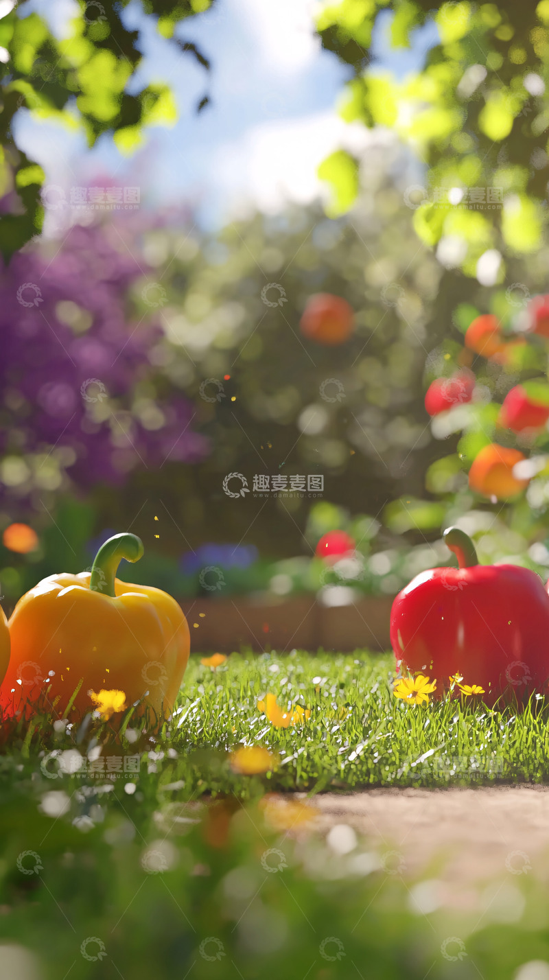 高清大图下载【趣麦麦图】花园里甜椒