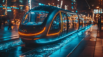 夜景轻轨