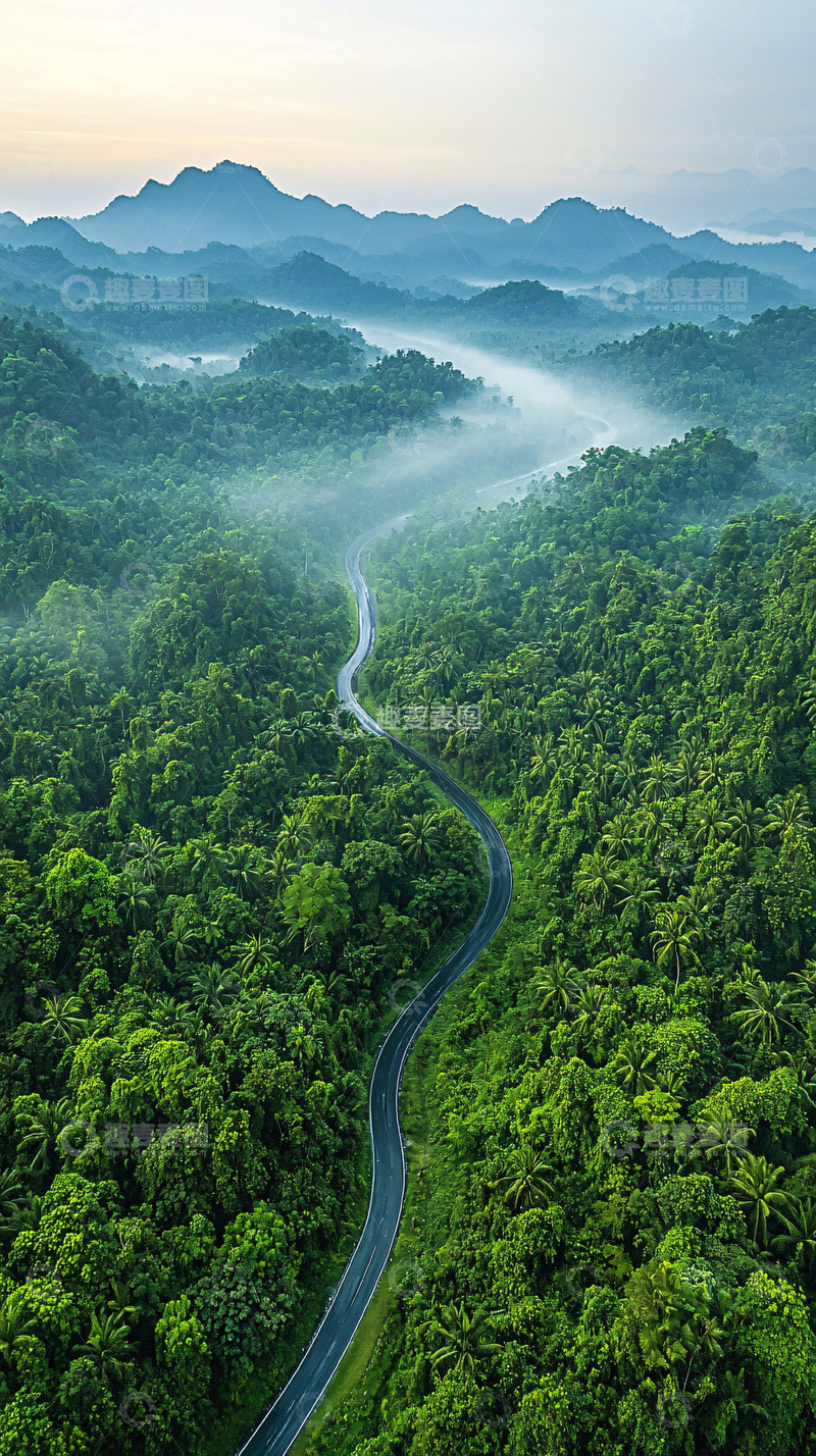 高清大图下载【趣麦麦图】山路蜿蜒