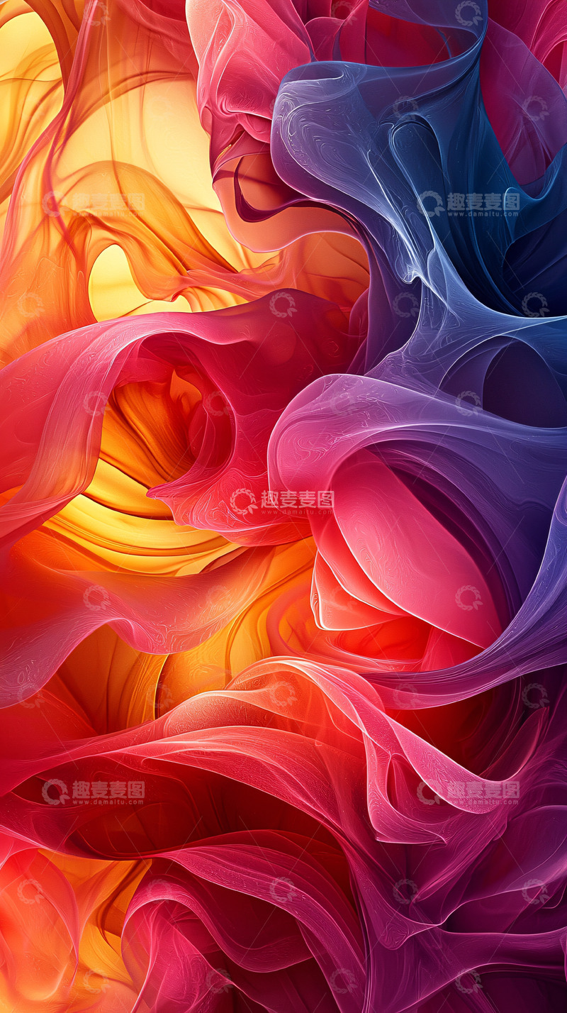 高清大图下载【趣麦麦图】抽象彩色烟雾背景