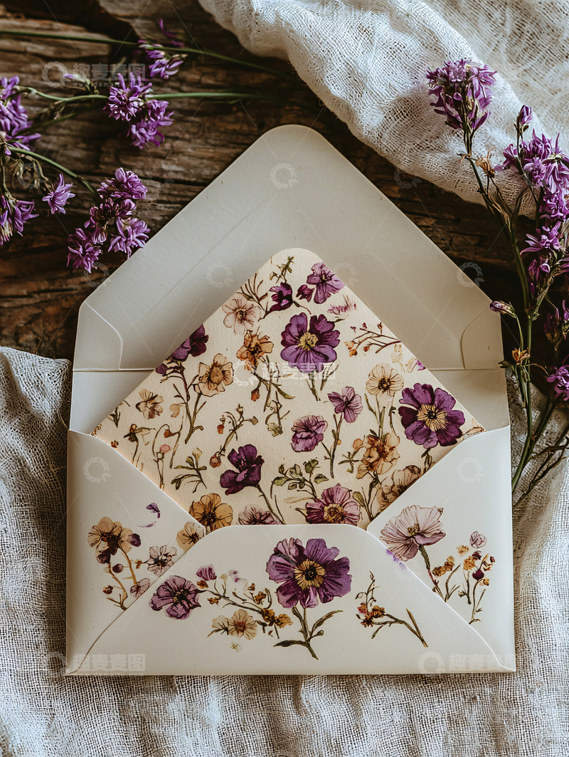 高清大图下载【趣麦麦图】花卉信封