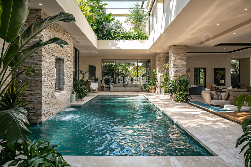 高清大图下载【趣麦麦图】室内泳池