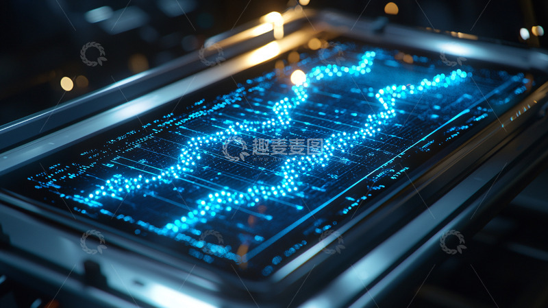 高清大图下载【趣麦麦图】科技感蓝色数据图表