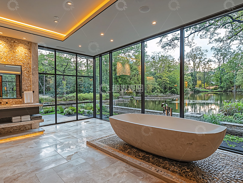 高清大图下载【趣麦麦图】现代简约风格浴室