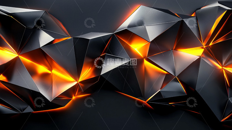 高清大图下载【趣麦麦图】黑色多面体
