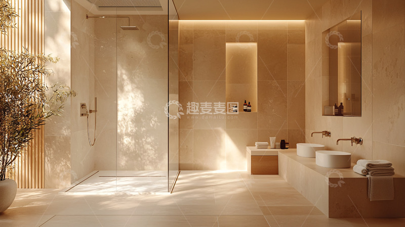 高清大图下载【趣麦麦图】高级轻奢浴室设计